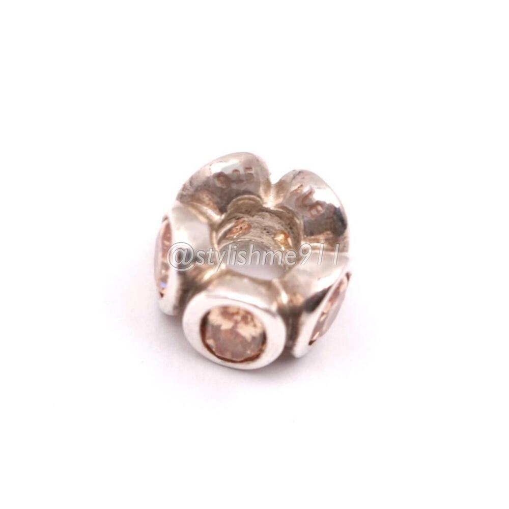 Authentic PANDORA Retired Champagne Oval Lights Charm - Picture 5 of 7